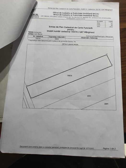 Teren  varianta Margineni - Hemeiusi