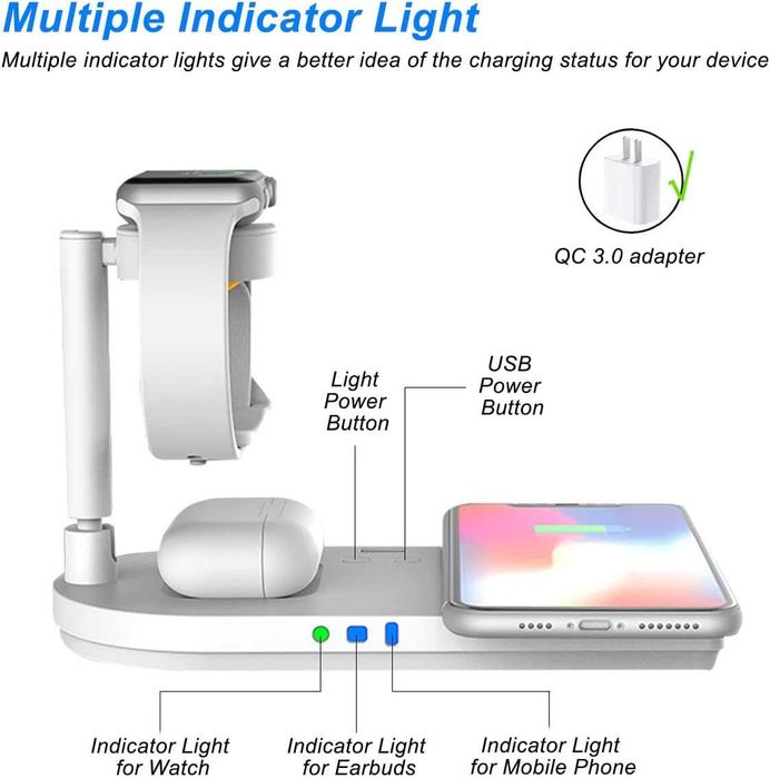 4 в 1 зарядна станция