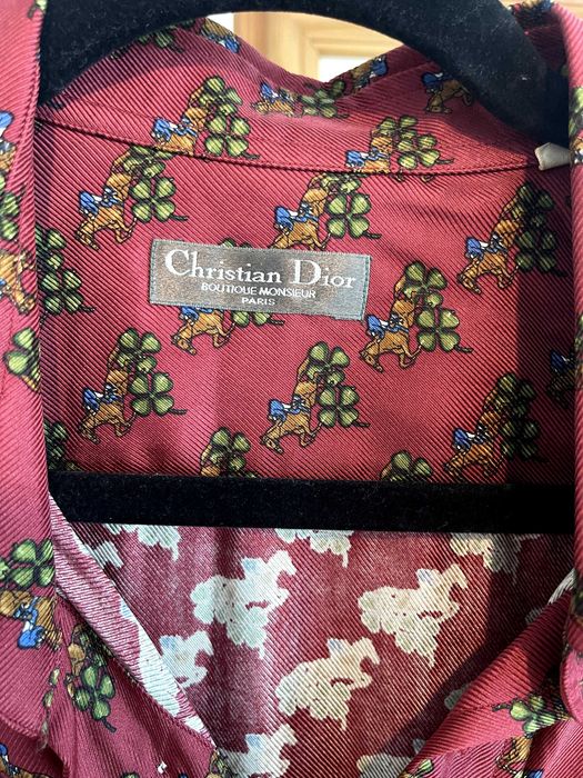 Оригинална мъжка/унисекс копринена риза на Christian Dior размер L/XL