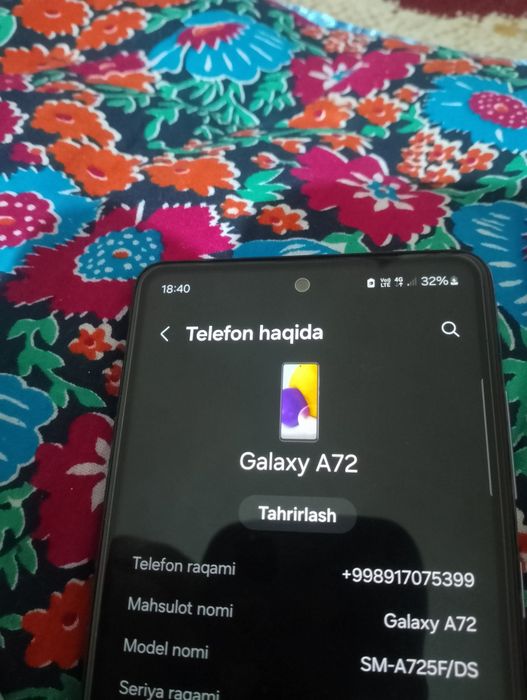 Samsung Galaxy A72 sirochni