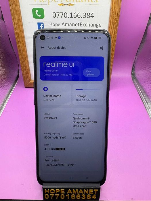 HOPE AMANET P2-Realme 9i 64 GB/4 RAM