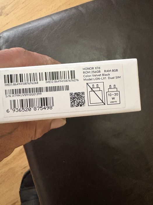 honor x7d black 8 gb ram 256 gb hard