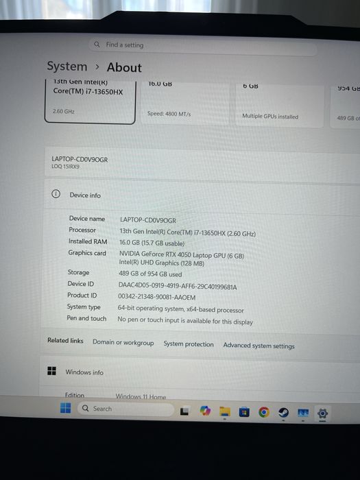 Laptop lenovo loq