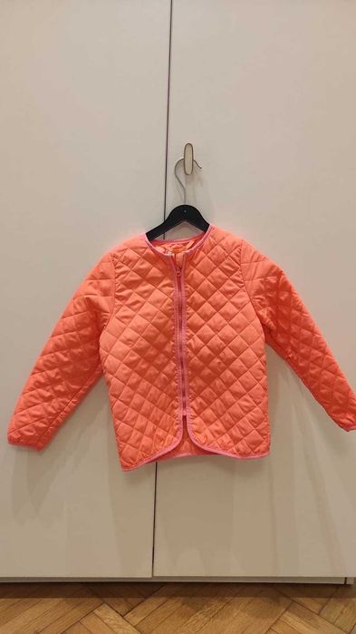 Geaca fete subtire matlasata VERTBAUDET, oranj neon 122-128 cm