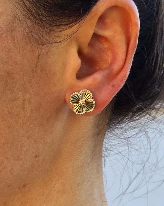 Set de aur galben 14k, colier, brățară, cercei