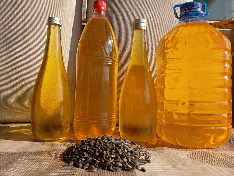 Ulei natural de floarea soarelui presat la rece