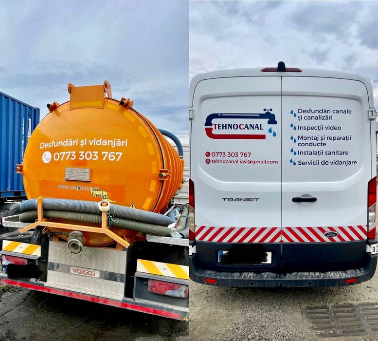 Desfundare canalizare, chiuveta, wc, sifon de pardoseala și vidanjare