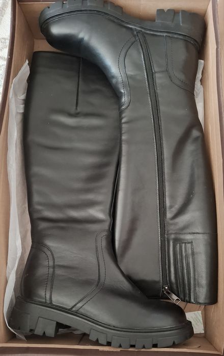 Сапоги зимние кожа