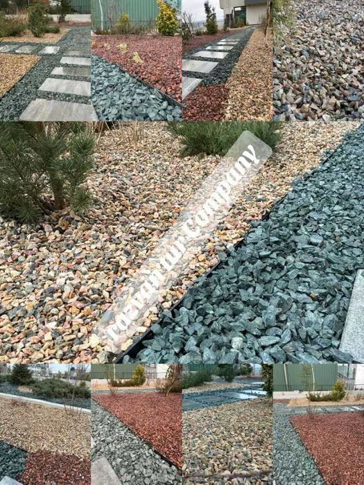 Piatra decorativa gradina/ gard /gabion 80-120 mm Gri antracit - Maro