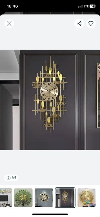 Элегантные настненные часы декоративные соат