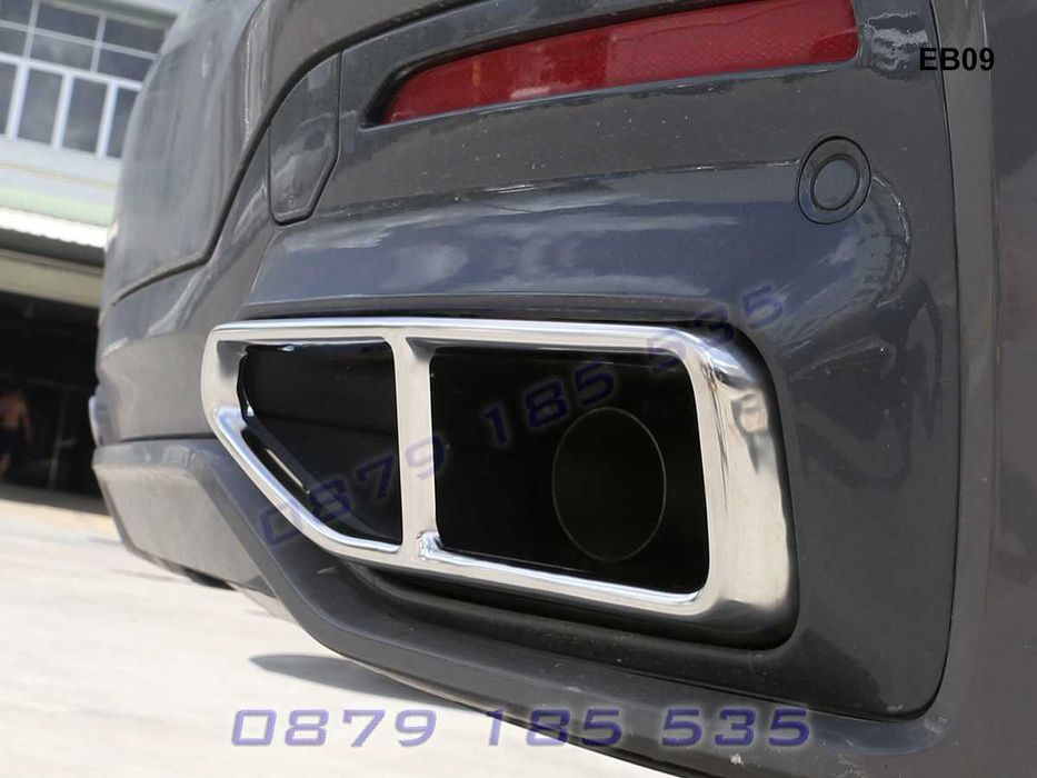 Двойни стикери накрайници BMW 7 G11 G12 лепенки ауспух бмв г11 г12