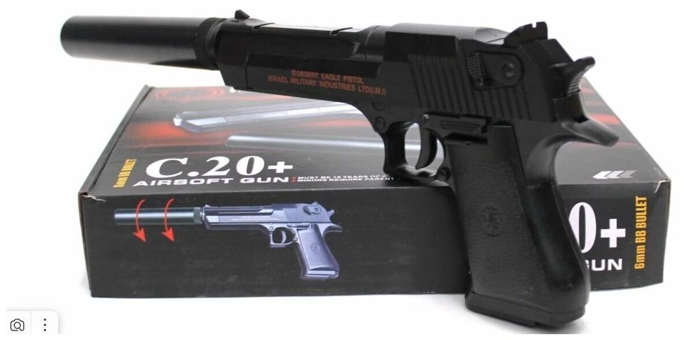 Temir pistolet uyinchoq. Glock 15A Desert Eagle va har hil turdagilari