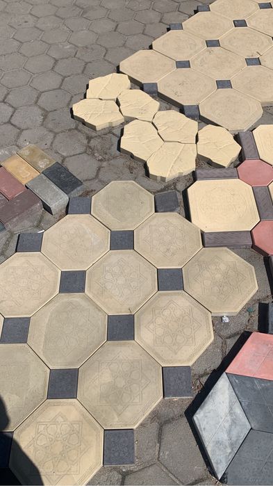 Брусчатка, тротуарная плитка, бордюры