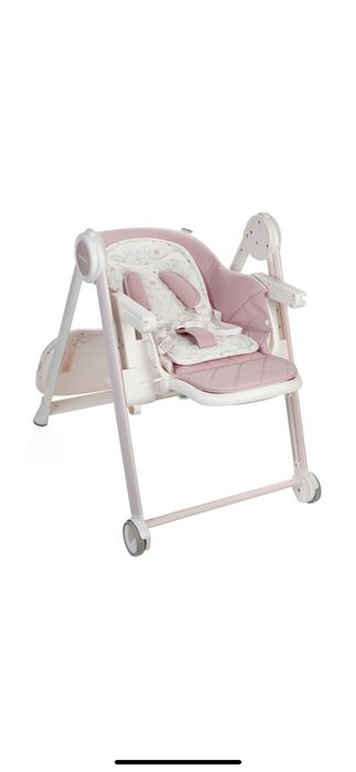 Scaun de masa  roz pentru bebelusi