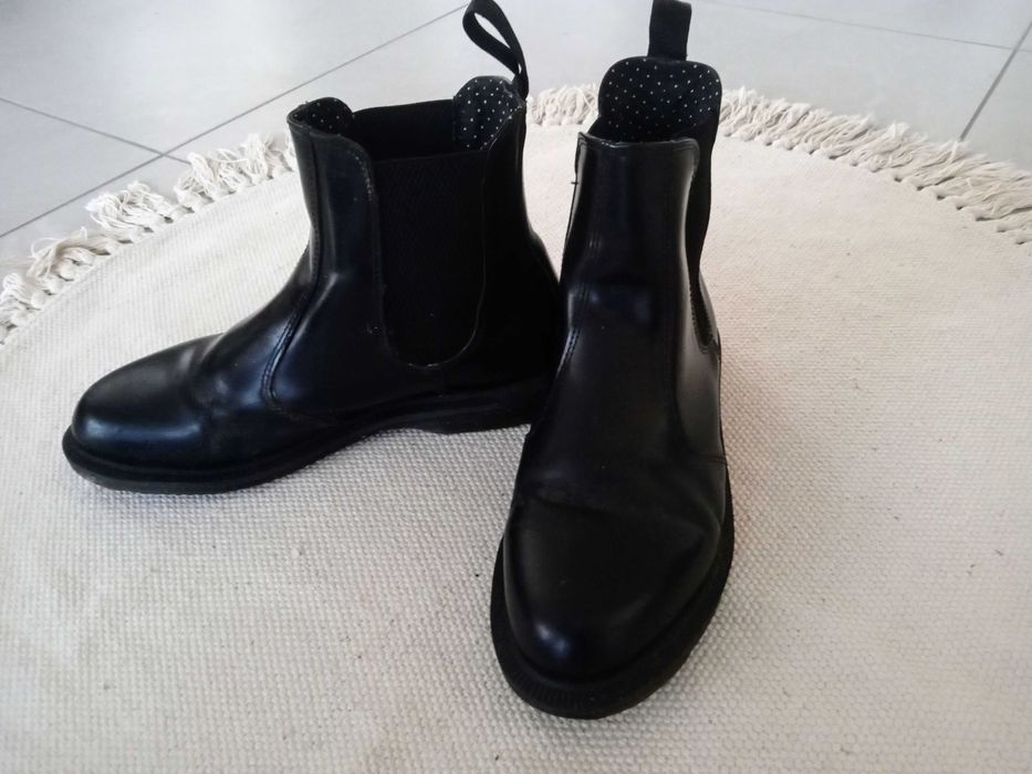 Dr Martens 39 flora черни боти обувки ботуши Челси