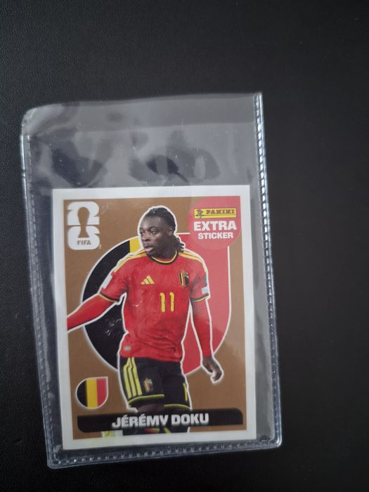 sticker Panini FIFA World Cup 2026 Jérémy Doku Bronze + emblema Belgiei