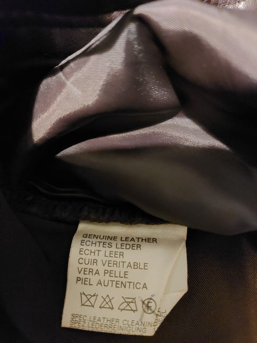 Pantaloni din piele si satin, maro, potriviti pt marimea M