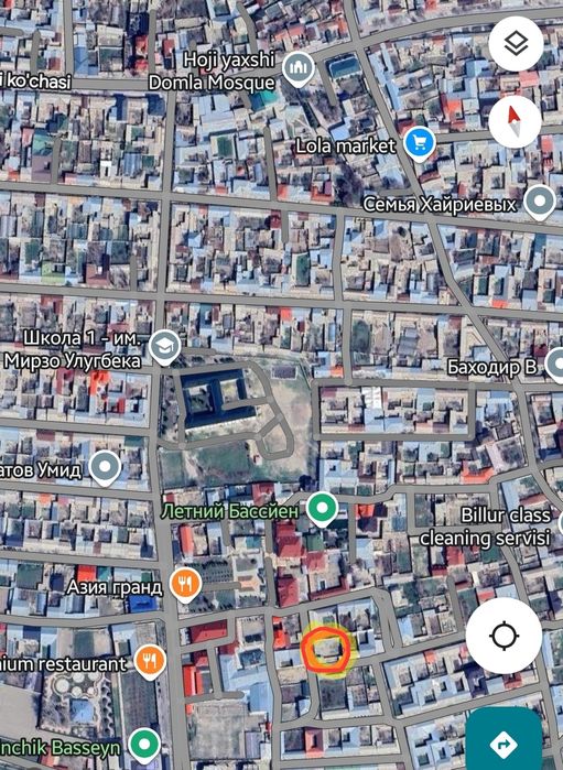 Ер сотилади  1- мактаб олдида.  Продоется участок чуть больше 6 соток