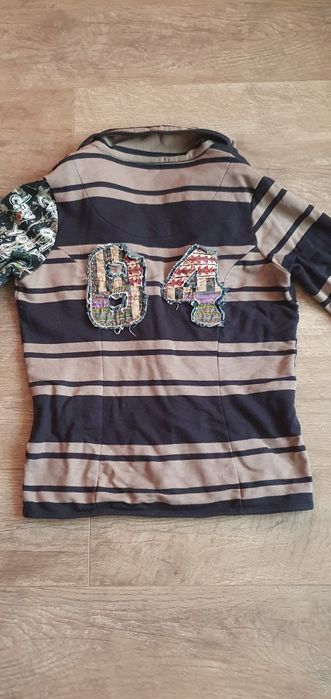 Geaca / jacheta piele ecologica si sacou bumbac Desigual, marimea M