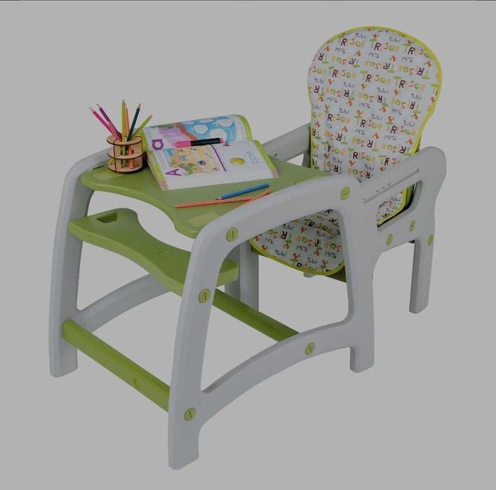 Scaun de masa Juju Eat and Play Verde