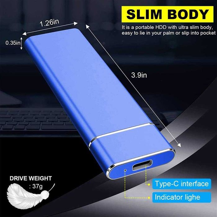 9TB външен твърд диск, преносим SSD