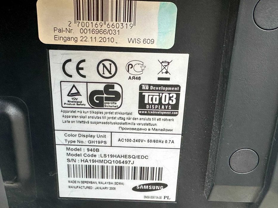 Monitor Samsung SyncMaster 940B