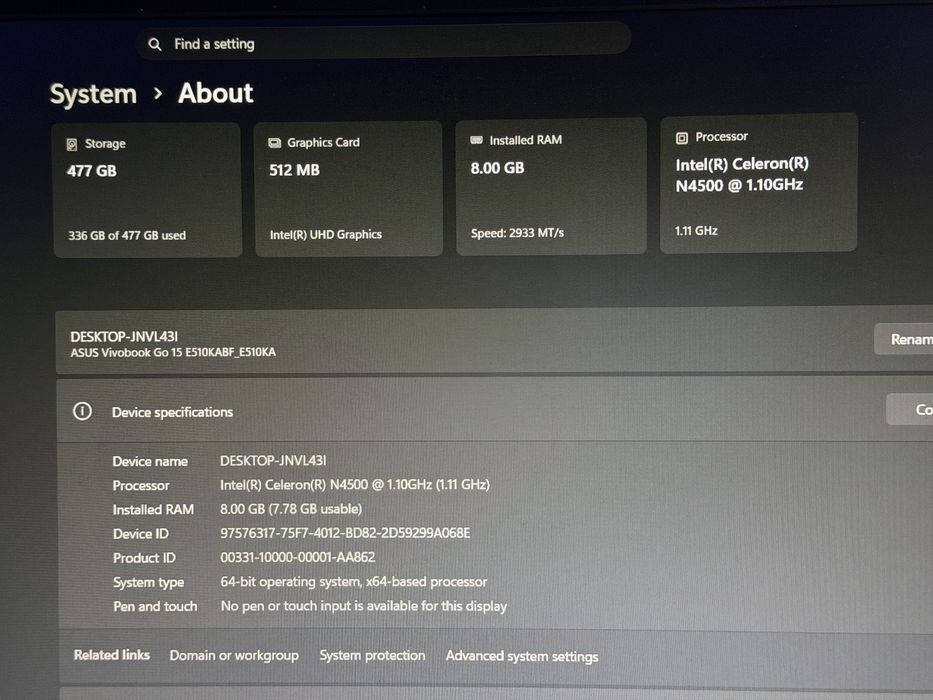 Лаптоп Asus Vivobook Go 14/15