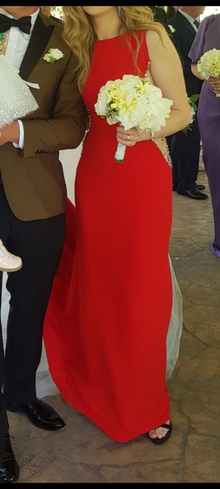 Rochie de nasa, lunga rosie