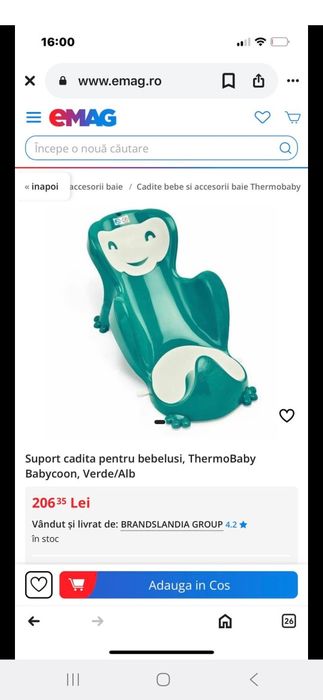 Cada si suport bebe, ridicare personala sect 4