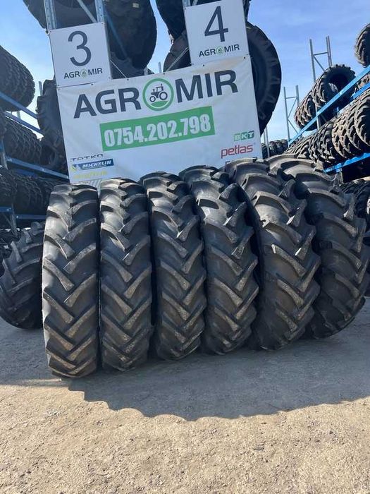 Anvelope noi 14.00-38 cu 8 pliuri marca BKT pentru tractor romanesc