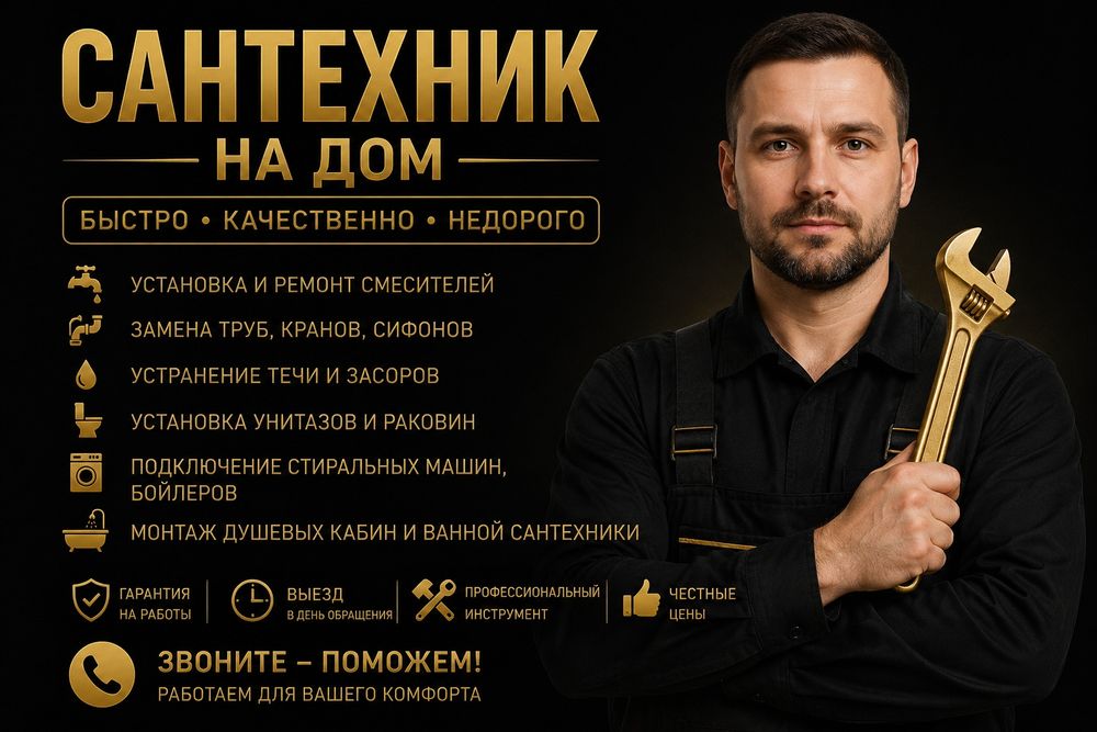 Сантехник 24/7 ремонт, установка