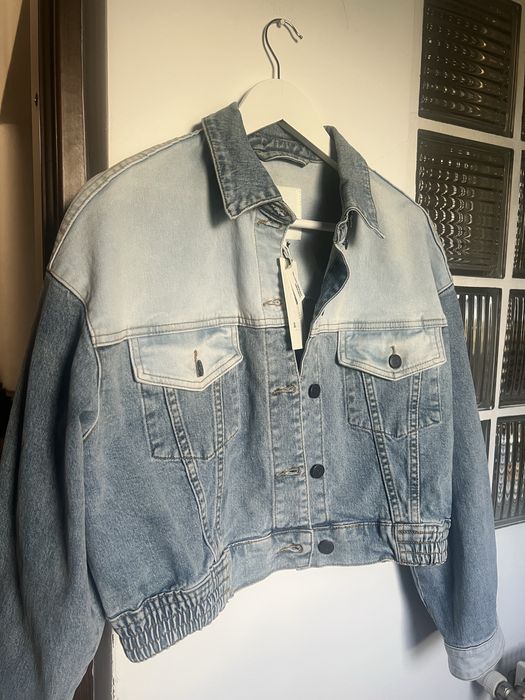 Geaca de blugi crop OBJECT denim mărimea S premium 80’s model