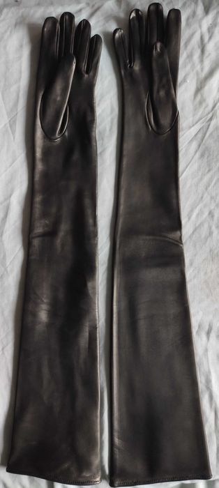 Manusi lungi piele 68-69 cm, marimea 6.5, 7, 7.5, 8 - piele nappa