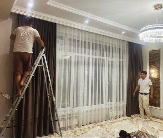 Стирка штор и тюля