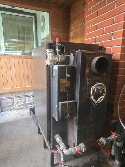 ATMOS 32 kW дърва + пелети / MUDLARK 35kw / WiFi контролер/ бункер 150 кг