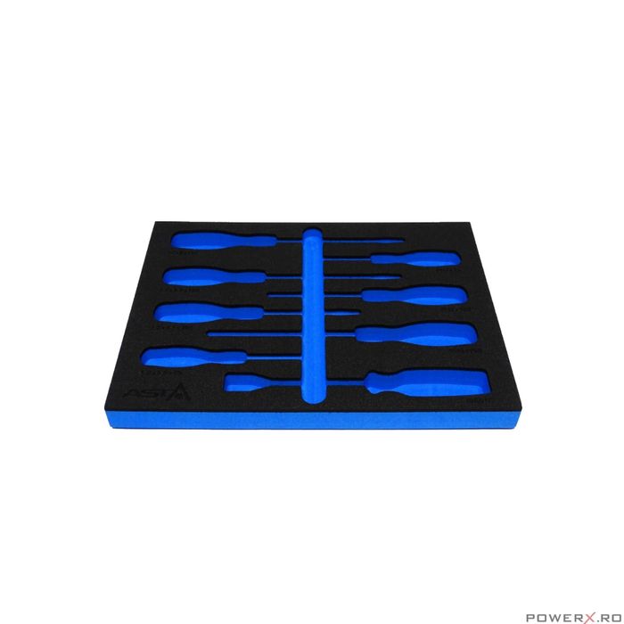 Modul dulap scule, burete organizator, 390 x 282 x 32 mm, din spuma,