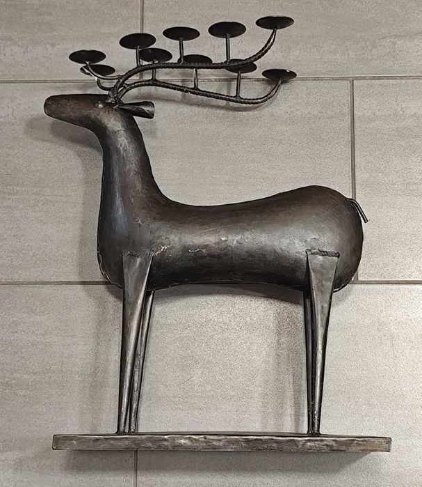 Метален Свещник / Елен / Австрия 1970г.