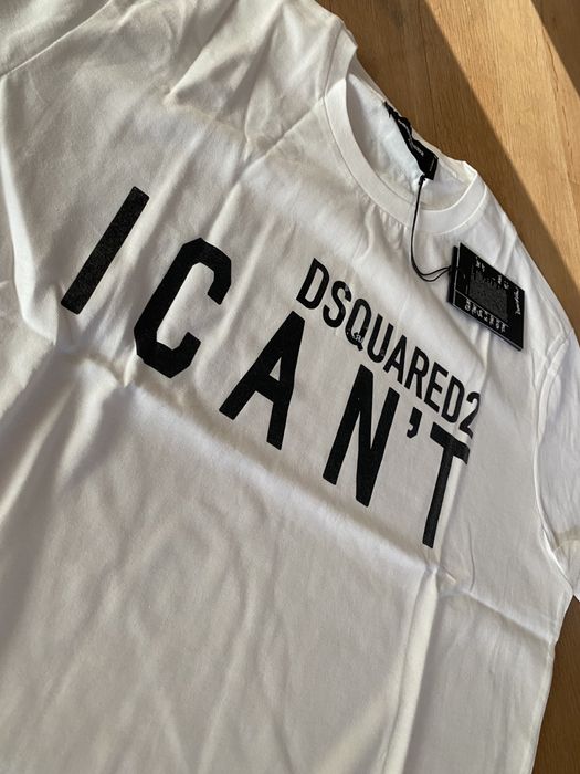 Бяла мъжка тениска Dsquared2