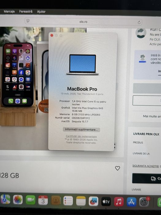 MacBook pro 13 inch,2020 impecabil !