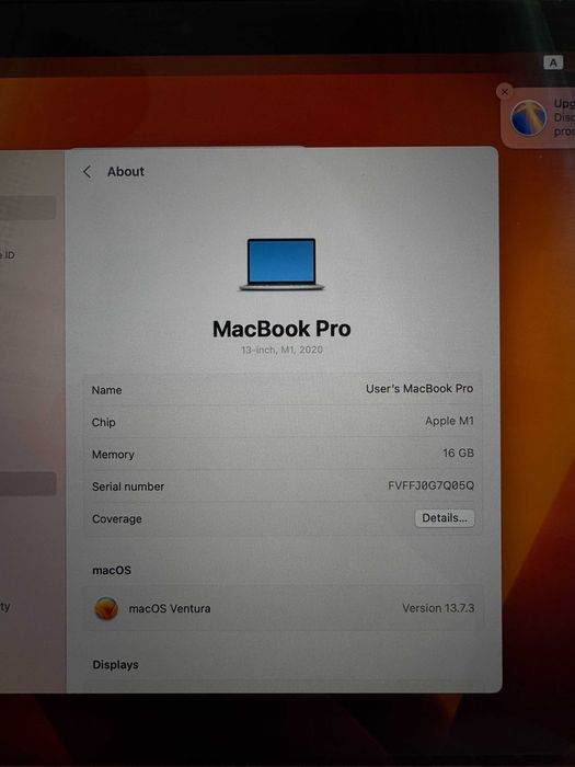 Macbook Pro M1 2020, 13''