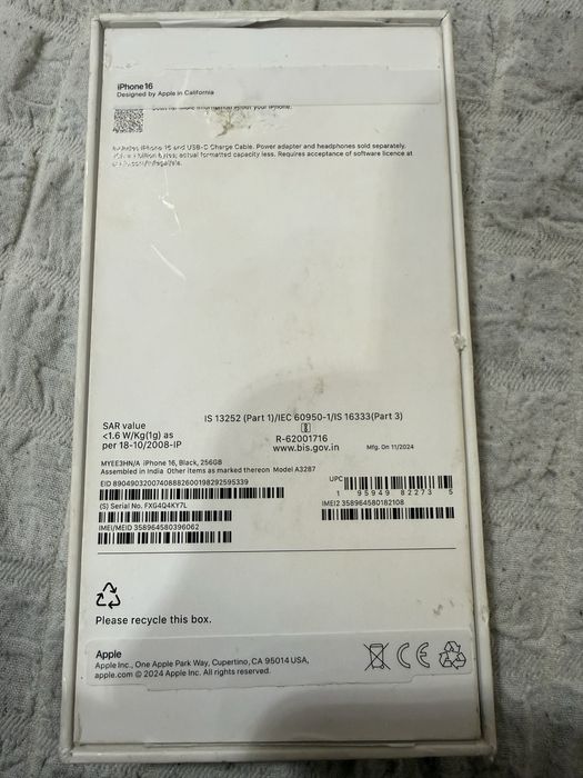 IPhone 16 256GB