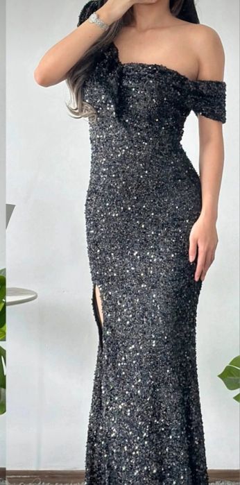 Rochie lunga cu paiete