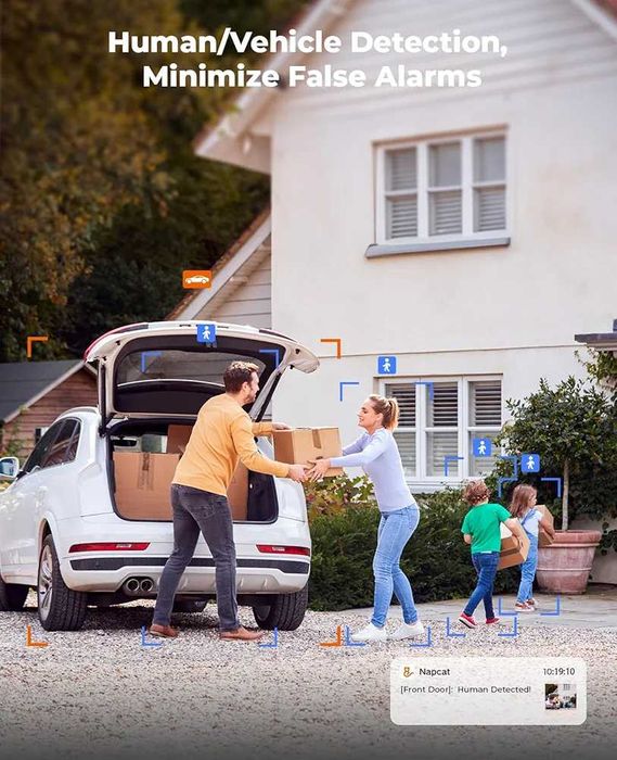 Чисто нова Napcat PoE CCTV система 4 бр. 4MP  с 4K 8-канален NVR, 2TB