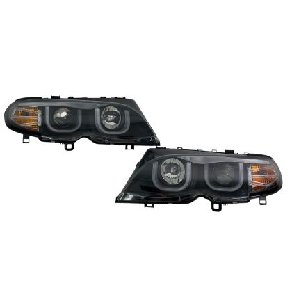 Кристални фарове с 3D angel eyes за BMW E46 (2001-2005) sedan,combi