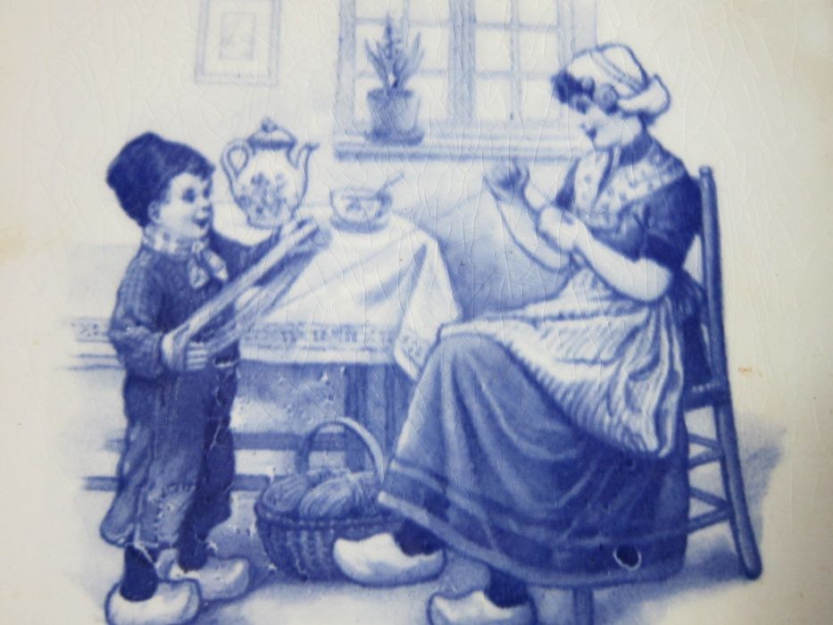 cadou rar Art Nouveau -placa ceramica E.Teichert