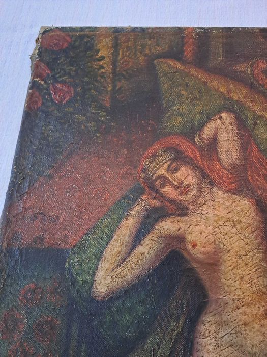 tablou pictura henri soulie 65/45 cm reproducere veche