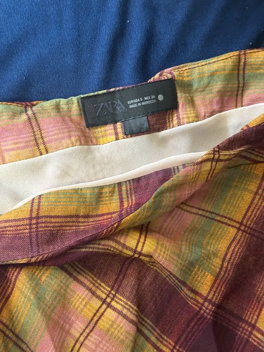 Дълга карирана пола Zara