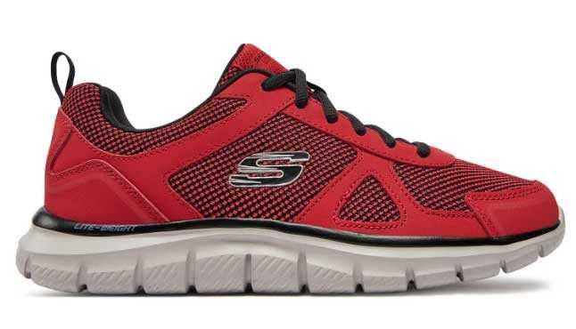 Skechers Track, lite-weight, memory foam, red/black, marime 42