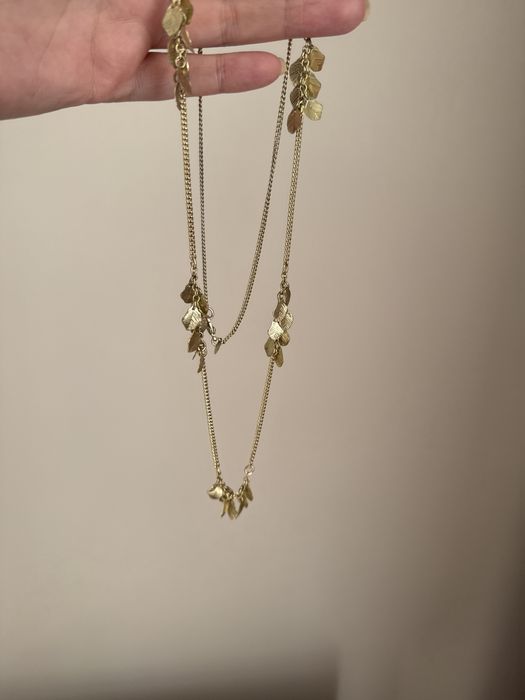Колье+ сережки листики комплект