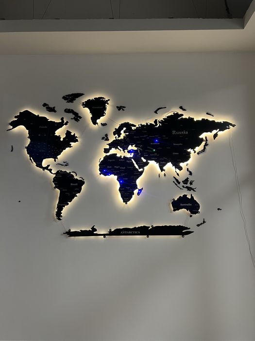 3д Карта мира, 3d Dunyo xaritasi, 3d karta